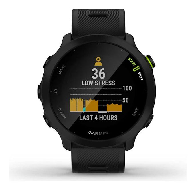 Relógio Garmin Forerunner 55 Monitor Cardíaco E Gps 42mm Black Mesh Black Preto
