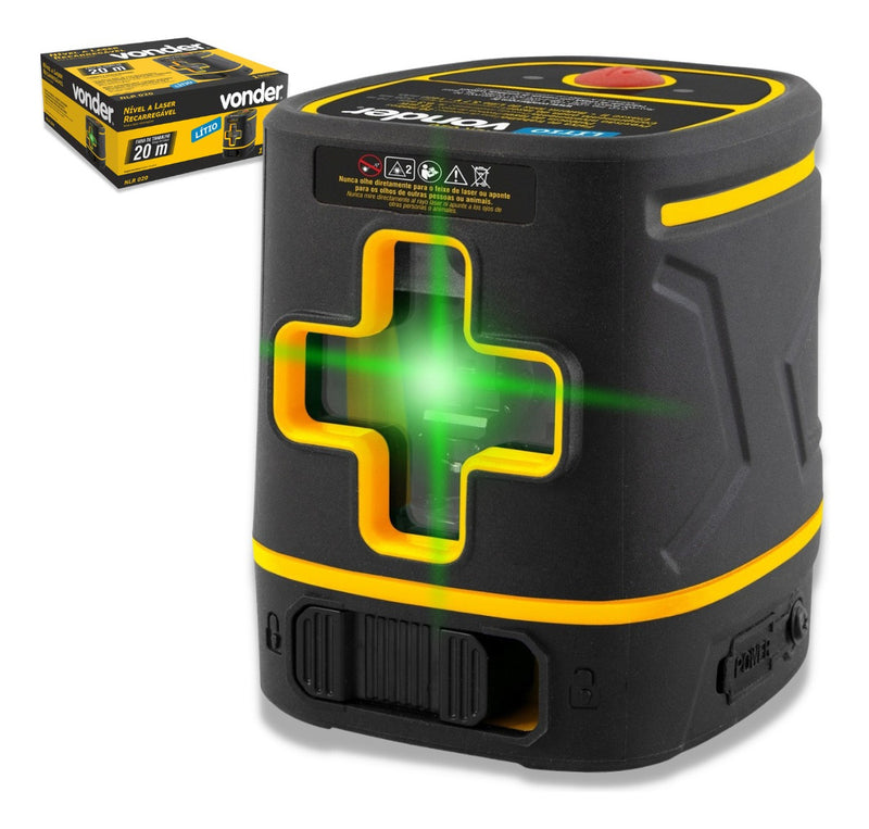 Nível A Laser Verde Recarregável 20m Nlr 020 Vonder