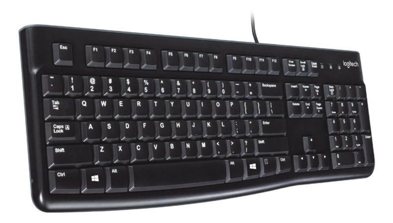 Teclado Com Fio Usb Logitech K120 Com Layout Abnt2 Cor de teclado Preto Idioma Português Brasil QWERTY