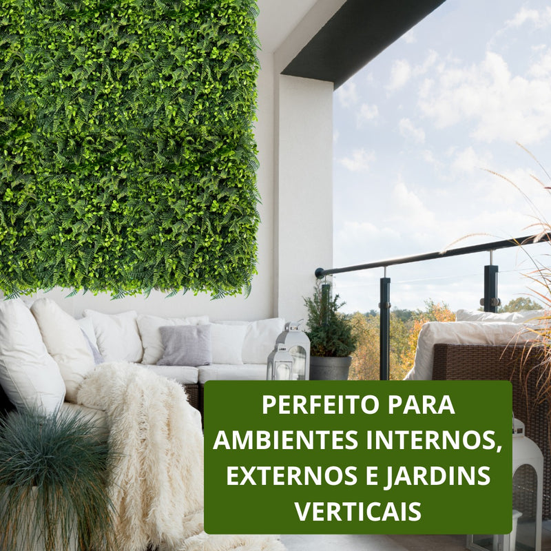 Placa De Mini Samambaia Eucalipto 40x60 Jardim Vertical Luxo