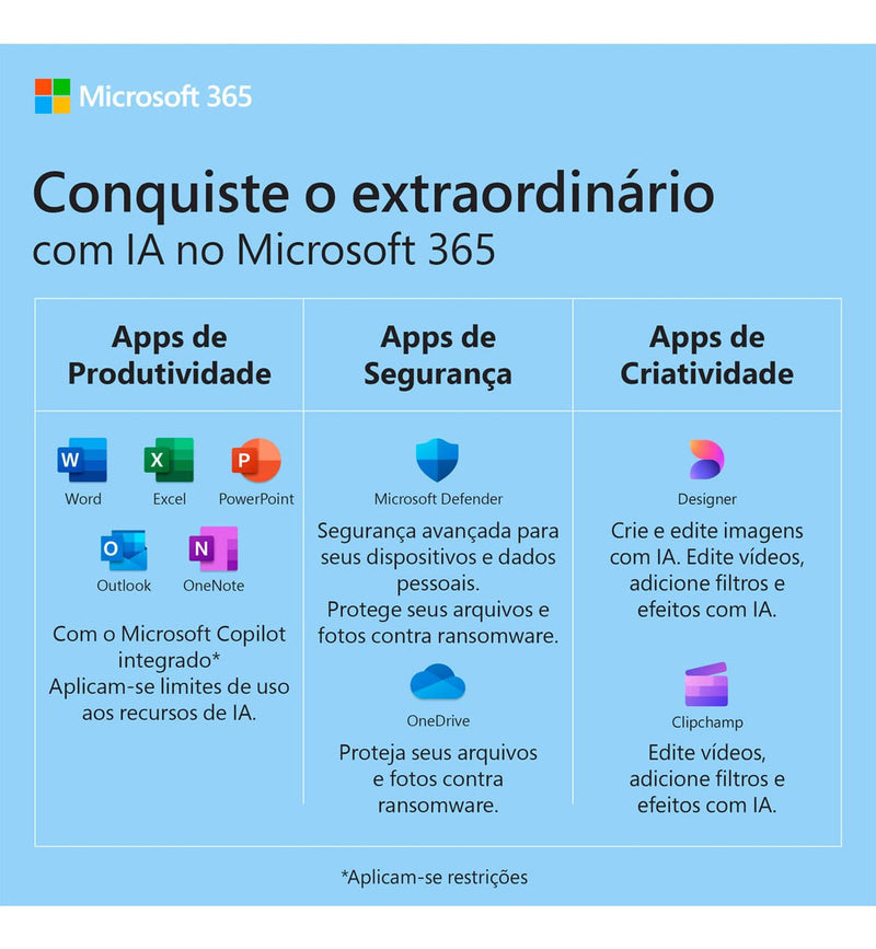 Microsoft 365 Personal Office 365 apps 1TB - 1 Usuário Assinatura Anual