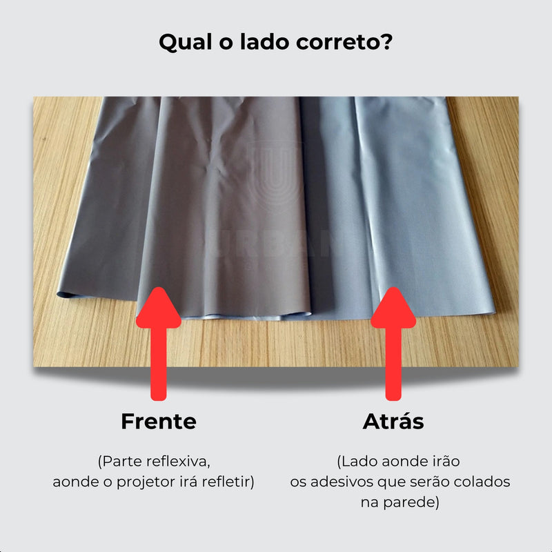 Tela Reflexiva Para Projetor 16:10 100 Polegadas Salange Cor Cinza
