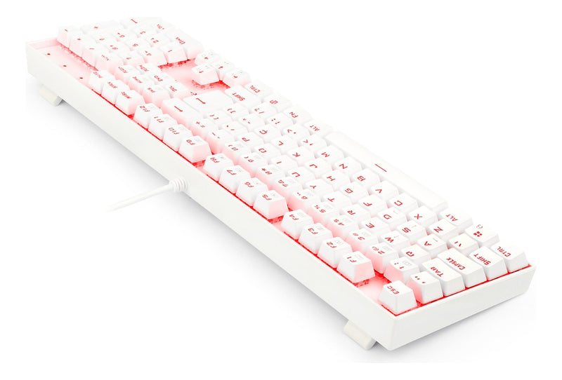 Redragon Mitra Single Color Lunar White Switch Vermelho