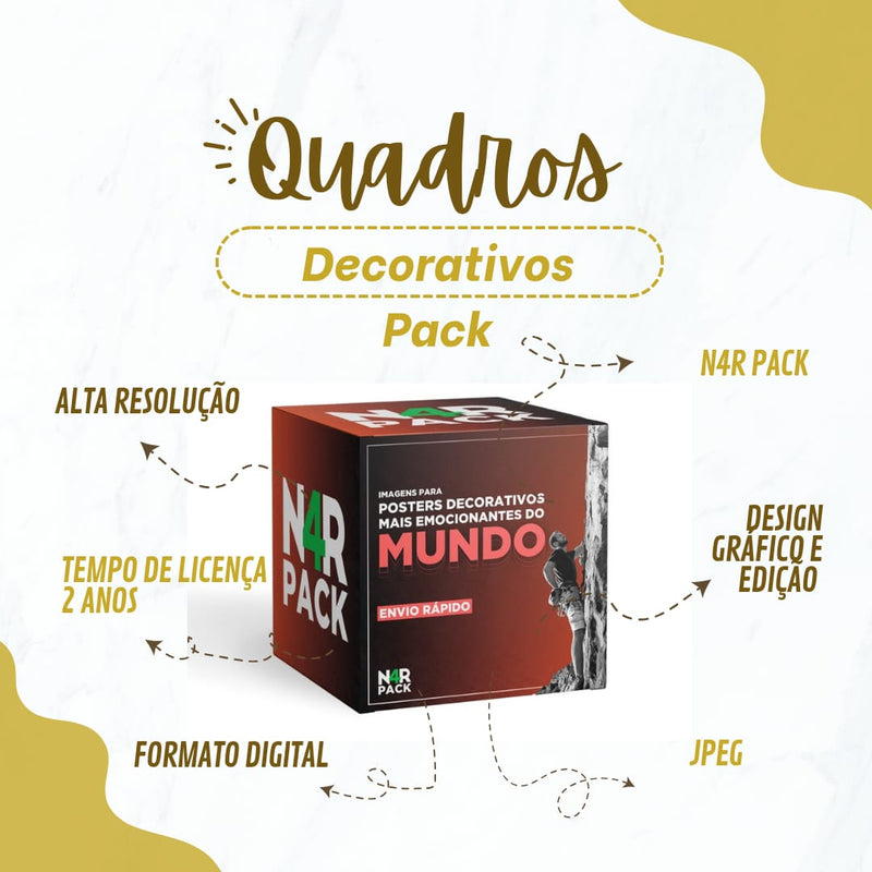 Pack com 7 Imagens Para Posters E Quadros Decorativos Artes Jpeg