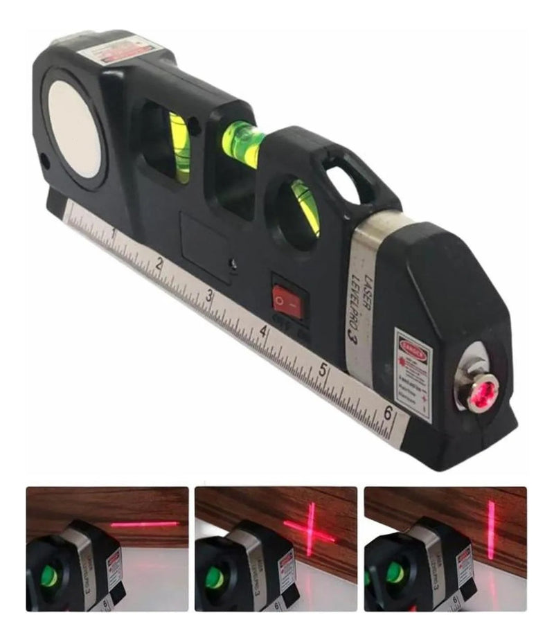 Nivel Nivelador A Laser 8m Alta Precisao Com Trena E Regua LV03