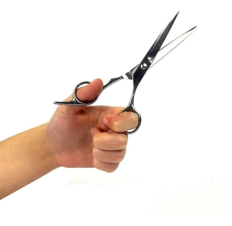 Tesoura Cortar Cabelo Cabeleireiro Descanso Dedo Inox 17cm