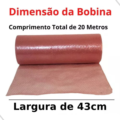 Bobina De Plástico Bolha ESD Anti-estático 43cm x 20m
