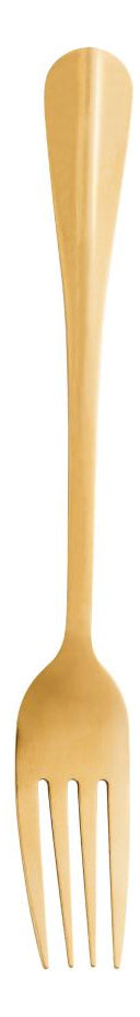 Conjunto 6 Garfos Para Mesas De Aço Inox Positano 20cm Lyor Cor do punho Dourado