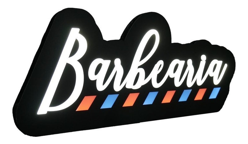 Letreiro Luminoso Barbearia Old School - Decoração Barbearia