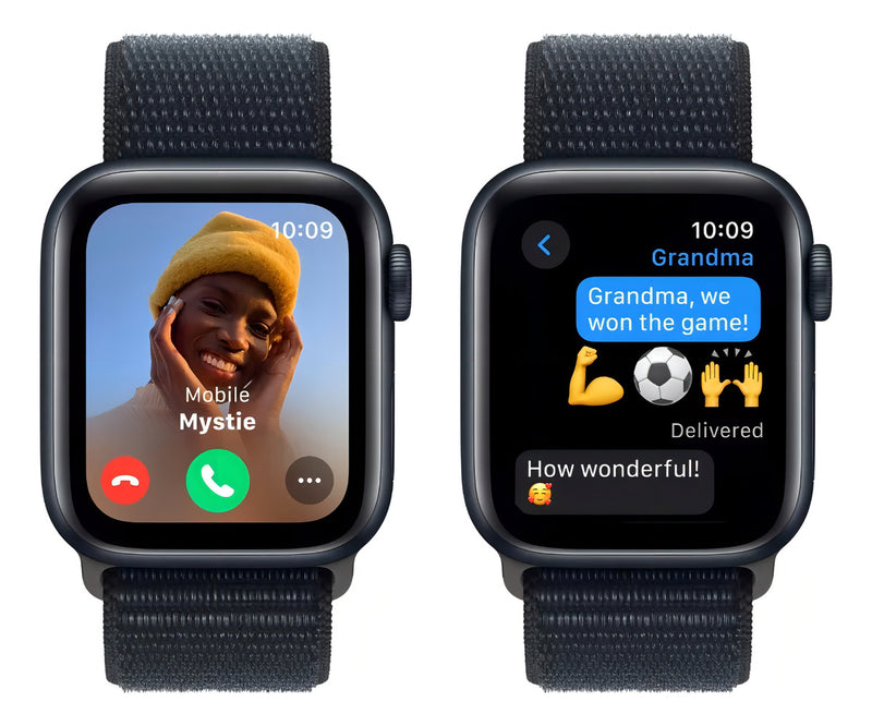 Apple Watch SE (2ª Geração) GPS • Caixa Azul-Meia-Noite de Alumínio 40 mm • Pulseira Loop Esportiva Meia-Noite