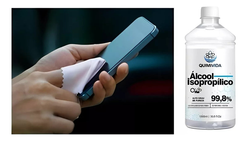 Kit 4 Álcool Isopropilico 1 Litro Limpa Tela