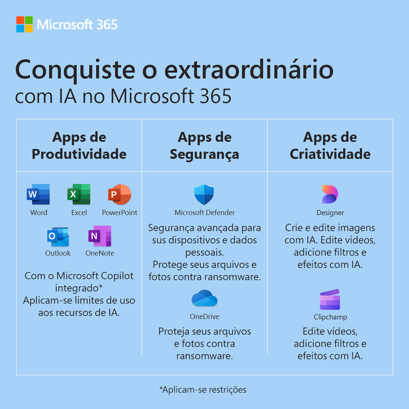 Microsoft 365 Family 2025 + Mcafee Premium - Licença 1 Ano