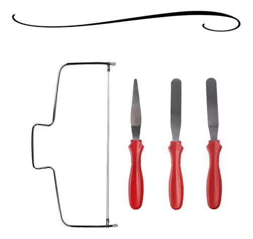 Kit 3 Espátulas Inox P/ Confeitaria Alisador De Bolo Decorar