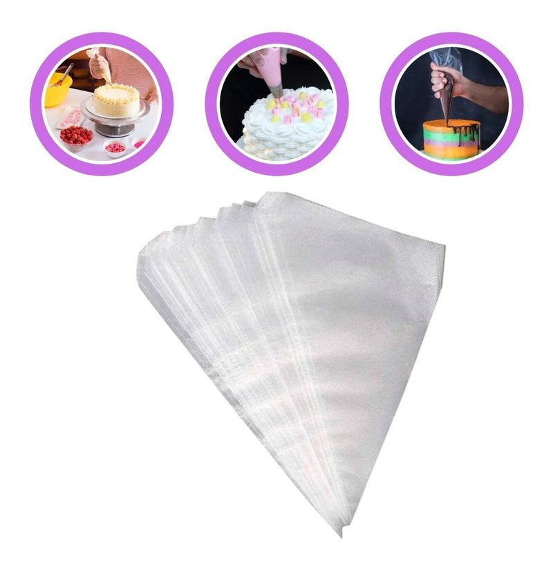 Kit 100 Sacos De Confeiteiro Confeitar Descartável 33 X 22cm