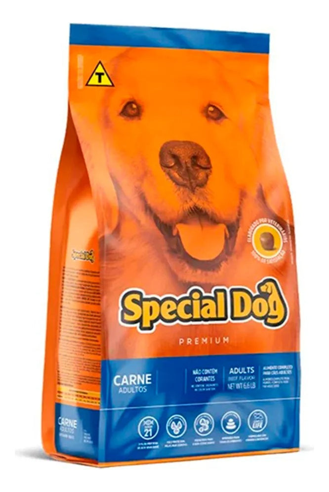 Alimento Special Dog Premium para cão adulto de raza todos os tamanhos sabor carne plus de 20 kg