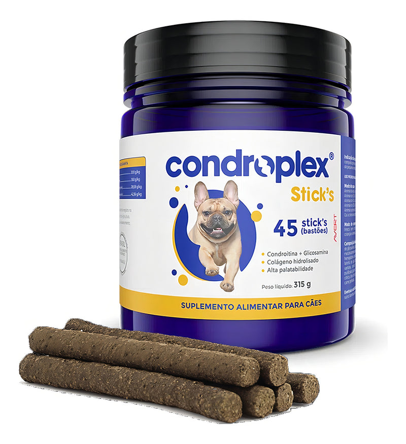 Suplemento Alimentar Condroplex Sticks Avert - 45 Unidades