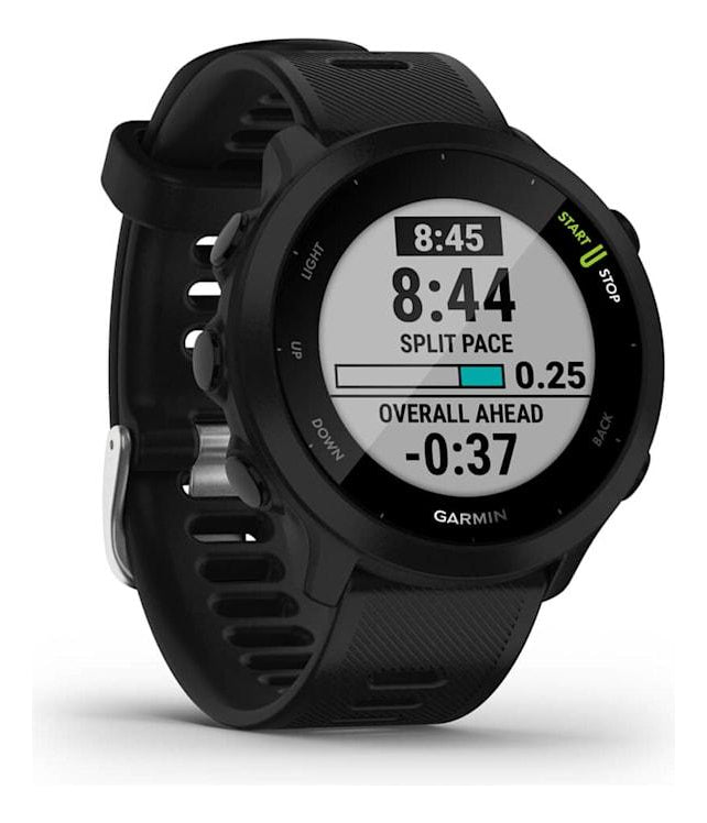 Relógio Garmin Forerunner 55 Monitor Cardíaco E Gps 42mm Black Mesh Black Preto