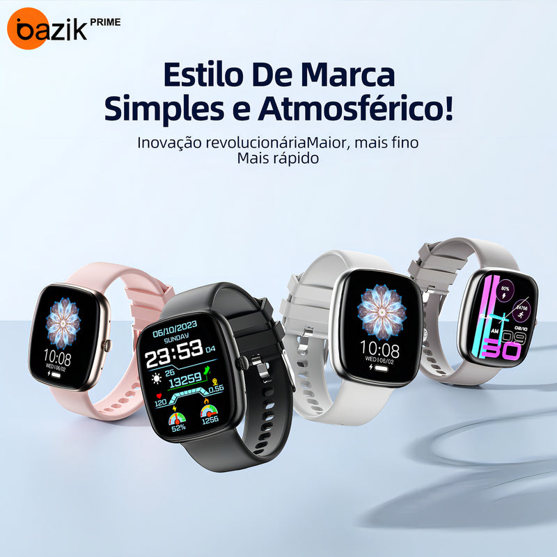 Relógio Inteligente Smartwatch Ultra Bazik Prime S35 Ultra Max, Masculino E Feminino Smartwatches Para Android, Ios 123 Modos Esporte Ip67 47mm Cor Rosa