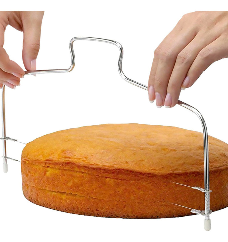 Nivelador Cortador Fatiador De Bolo Ajustável 2 Linhas Inox