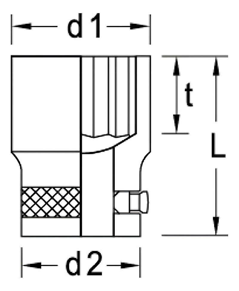Soquete Estriado 30 Mm Com Encaixe 3/4 - Gedore