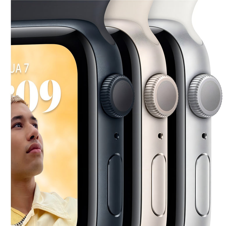 Apple Watch SE GPS - Caixa meia-noite de alumínio 40 mm - Pulseira esportiva meia-noite - 2 GERAÇÃO