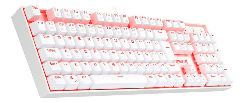 Redragon Mitra Single Color Lunar White Switch Vermelho