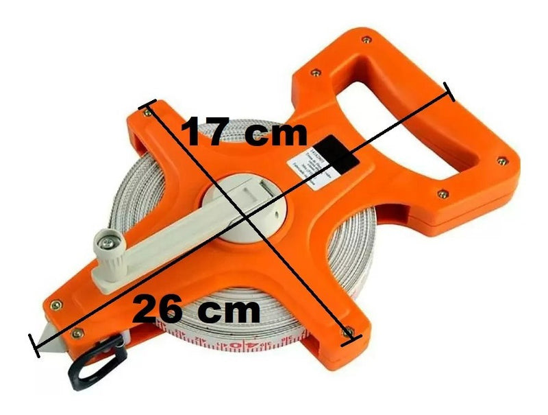 Trena De 50 Metros Fita De Fibra De Vidro Aberta 50m X 14mm