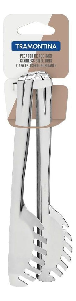 Pegador De Massa Utility Tramontina 20,2cm Aço Inox Cor Prateado