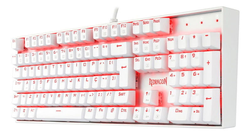 Redragon Mitra Single Color Lunar White Switch Vermelho