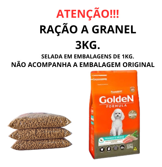 Golden Formula ração para cachorro adulto de raça pequena sabor frango e arroz 3kg