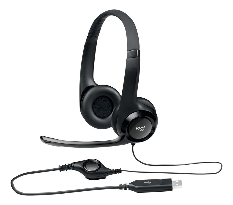 Headset Gamer Logitech H390 Usb Com Microfone Flexível Preto