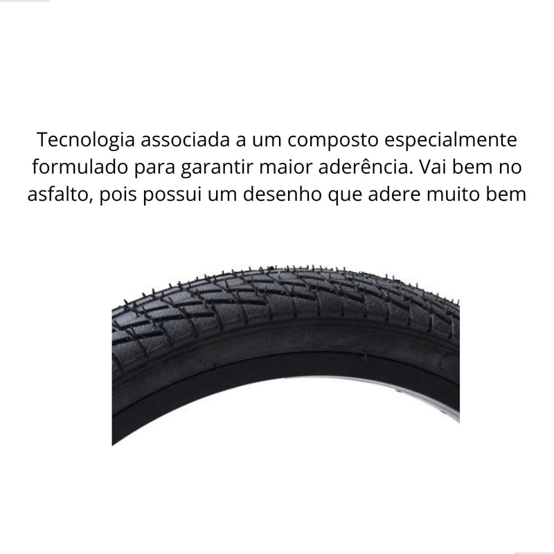 Par Pneu Bmx Aro 20x1.95 Dsi Street Preto  C/ 2 Camara Ar