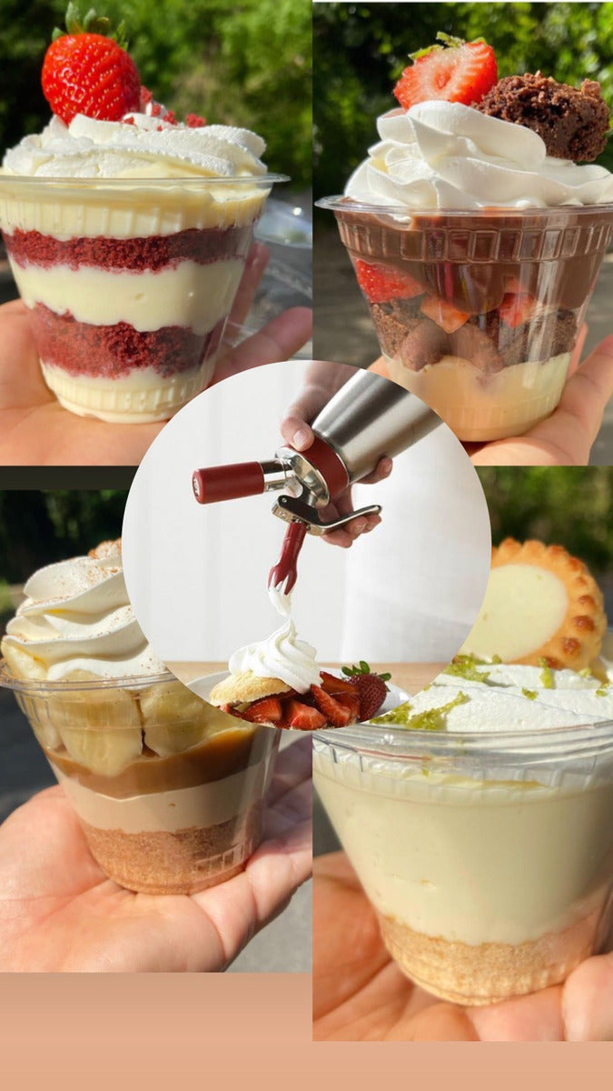 Garrafa Sifão Chantilly 1l + 10 Ampola Profissional Gas Mule