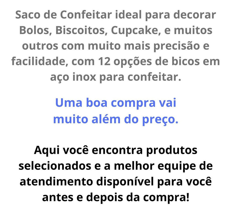 Bico Confeitar 12 Pçs+saco Confeitar  Confeiteiro Manga Bolo