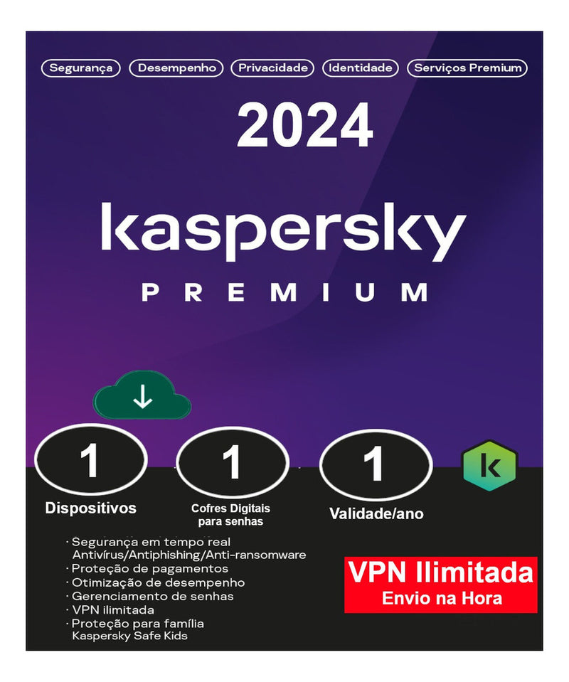 Kaspersky Premium Antivirus 1 dispositivo de 12 meses