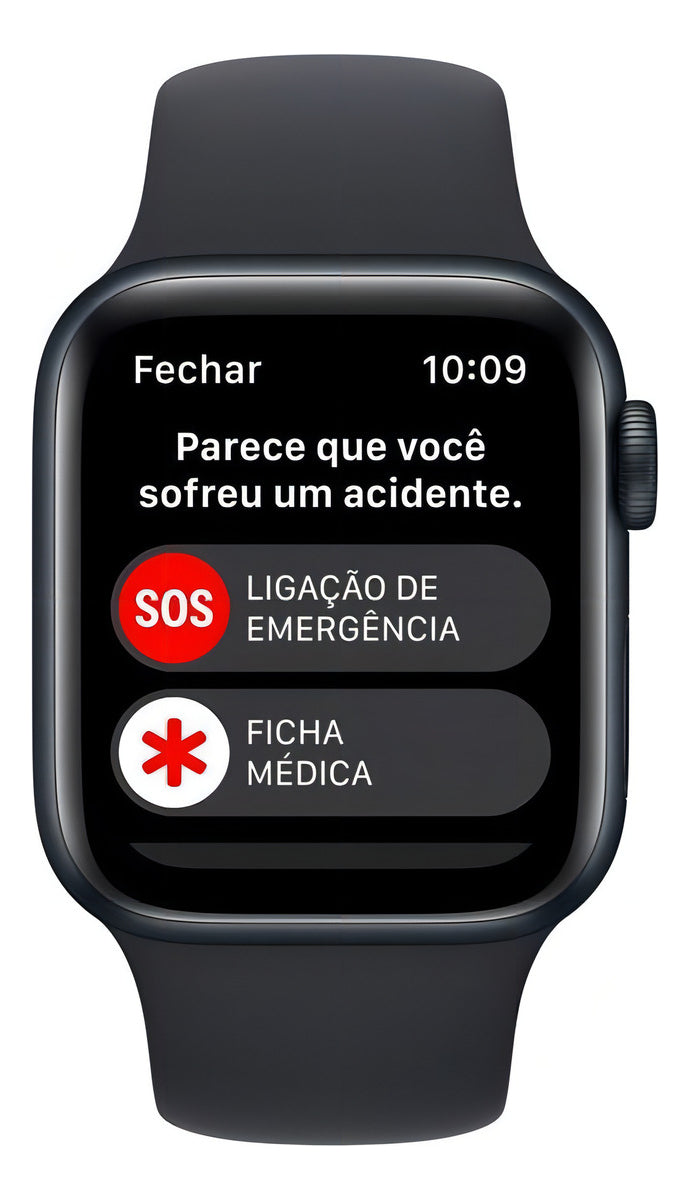 Apple Watch SE GPS - Caixa meia-noite de alumínio 40 mm - Pulseira esportiva meia-noite - 2 GERAÇÃO