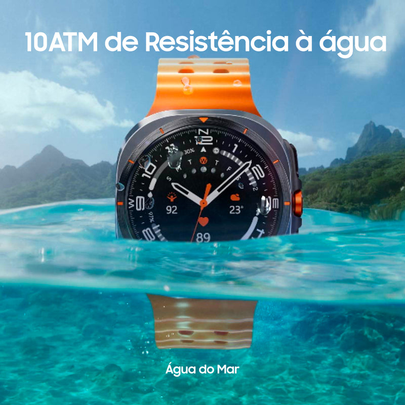 Samsung Galaxy Ultra Smartwatch Titânio Resistente A Água Caixa Preto Pulseira Preto