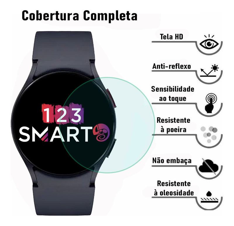 3 Peliculas De Vidro Temperado Protetora Marca 123smart 123-isl-01 Compativel Com Samsung Galaxy Watch 4 5 6 7 8 44mm Sm-r870 R875 R910 R915 R940 R945 L315 L310 L330 L335