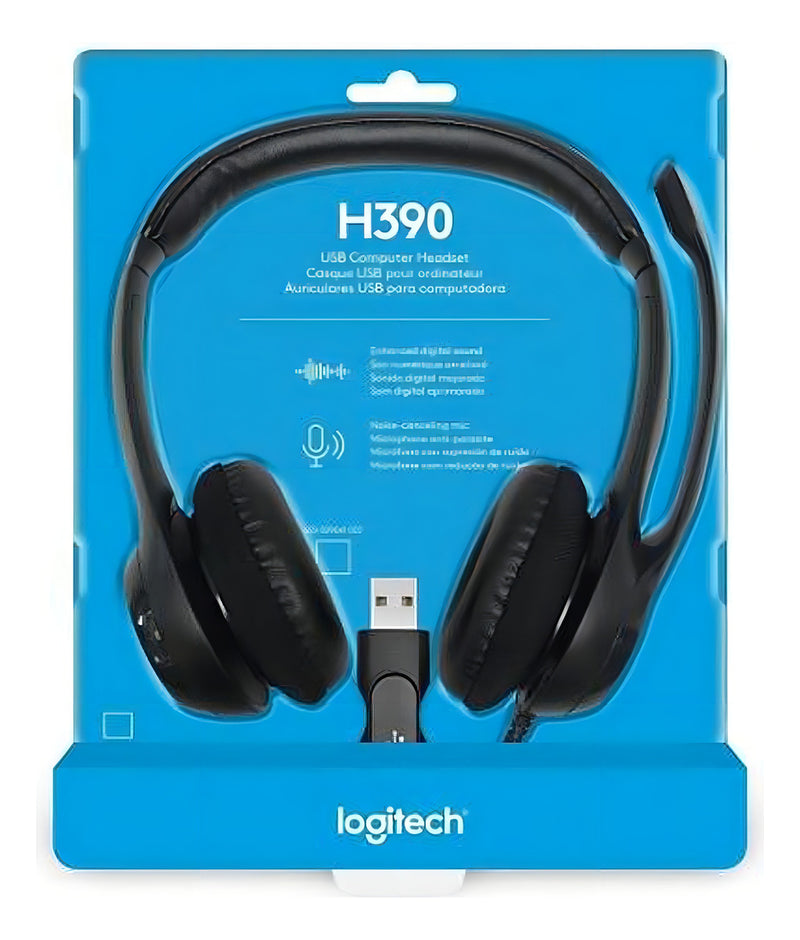Headset Gamer Logitech H390 Usb Com Microfone Flexível Preto
