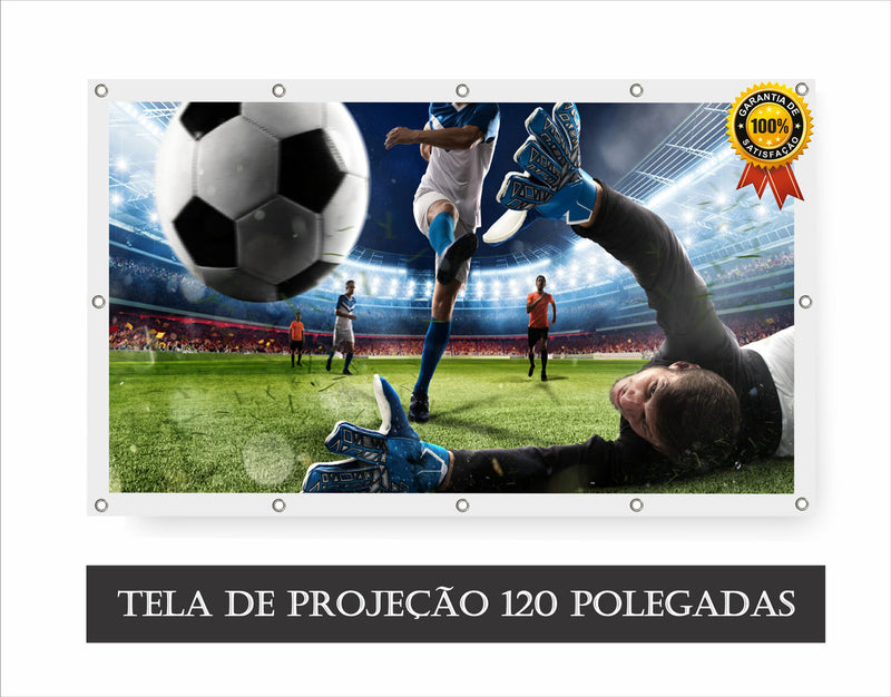 Telão De Projeção 120 Polegadas Tela Lona  Retroprojetores