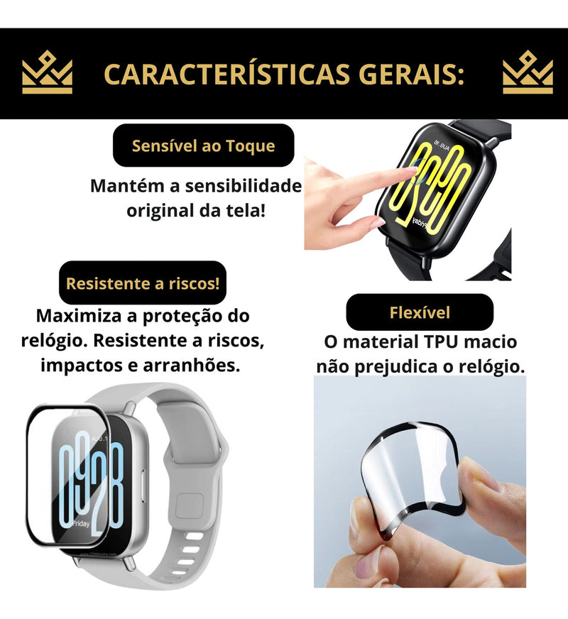 3uni Películas Protetoras Silicone Para Redmi Watch 5 Lite