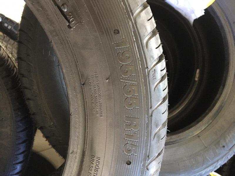 Jogo 4 Pneus Remold Aro 15 Classe A 195/55 R15 Inmetro T