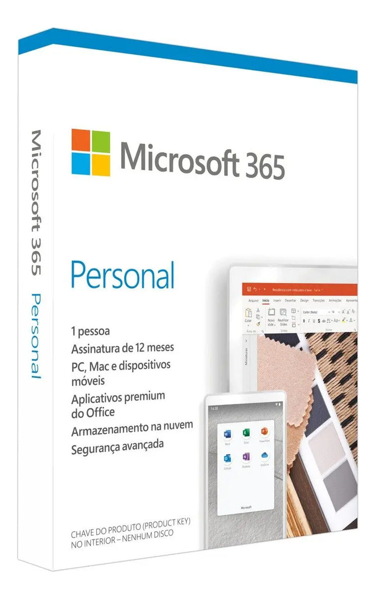 Microsoft 365 Personal Office 365 apps 1TB - 1 Usuário Assinatura Anual