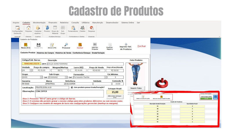 Sistema P/ Loja, Controle De Estoque, Pdv, Caixa, Vendas