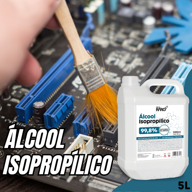Álcool Isopropílico 99,8% 5l Pincel Raro Limpeza De Telas