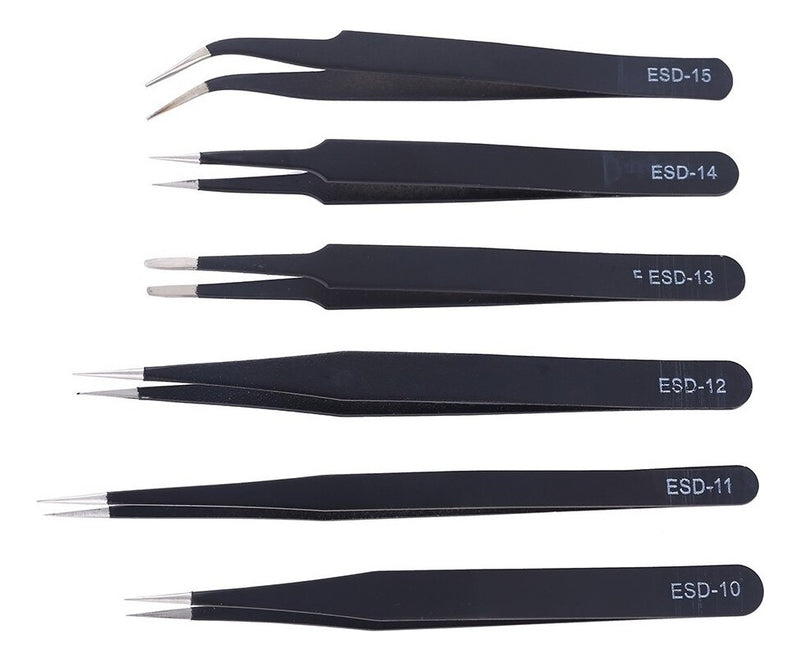 Kit 6 Pinças Anti-estatica Eletronica Bga Reballing Celular