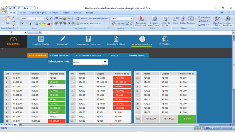 Planilha Excel Controle Financeiro Pessoal.