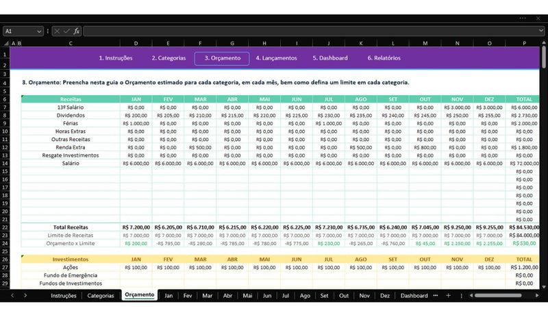 Planilha Excel Controle Financeiro Pessoal.