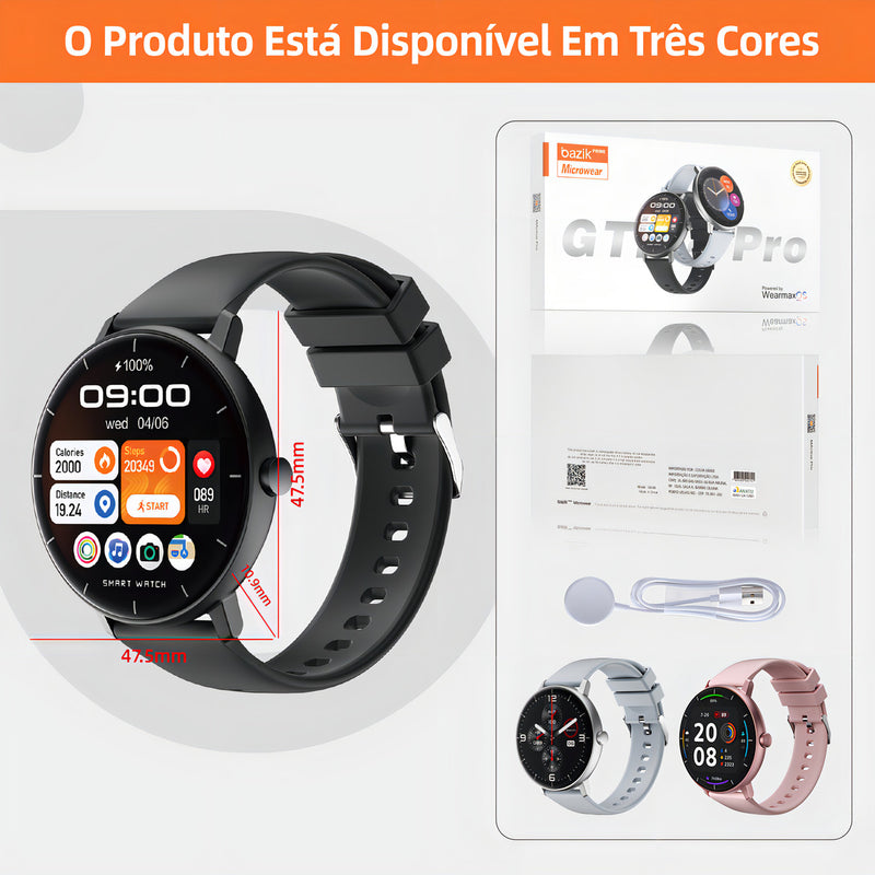 Relógio Inteligente Bazik Prime Gtr4 Pro 47mm Nfc Amoled Android Ios Relogio Smartwatch Masculino E Feminino Smartwatch Para Presente Minimalista Lançar Em 2025