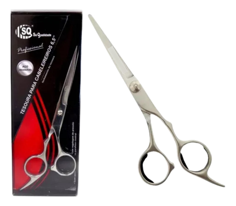 Tesoura Cortar Cabelo Cabeleireiro Descanso Dedo Inox 17cm